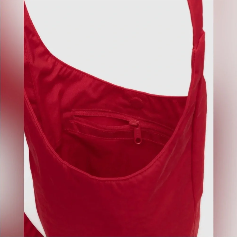 BAGGU Small Nylon Sling Bag in Candy Apple Red - Picture 5 of 8